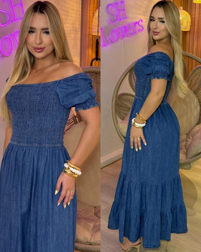 vestido jeans manga jenny