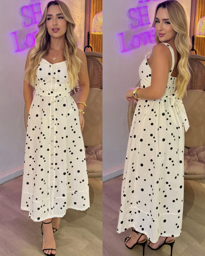 vestido longo poa vestido longo poa